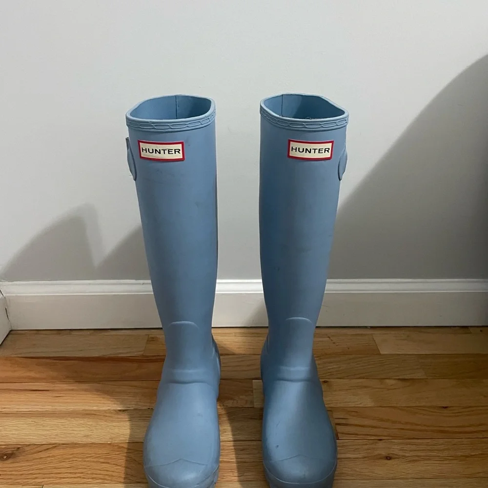 Light/Carolina Blue Packable Hunter Rain Boots - Picture 2 of 8